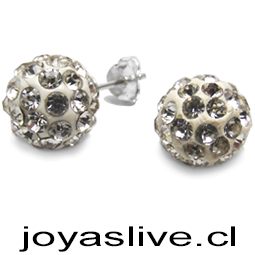  Aro de Plata italiana 925, Shamballa Blanco 