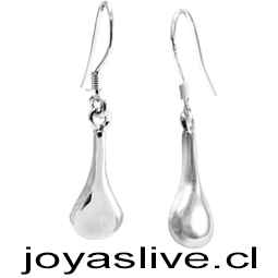 Aros de plata chilena 950, Gotas