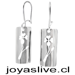 Aros de plata chilena 950, Trébol