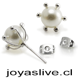 Aros de plata chilena 950, pistilos grandes