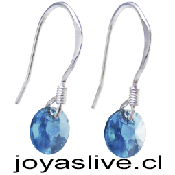 Aros de Plata, Cristal Tornasol celeste