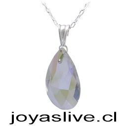 Collar plata chilena, cristal fino