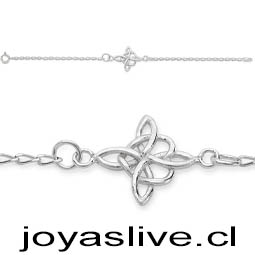 Pulsera Plata chilena 950, Bilbao Nudo de Bruja