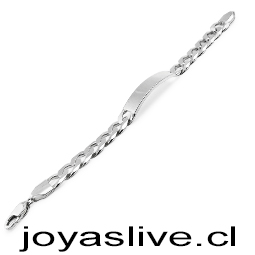 Pulsera hombre plata italiana 925, 22*1.3 cm 