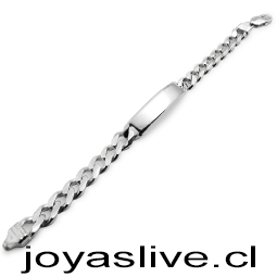 Pulsera hombre, plata italiana, 22.5 *1.1 cm 