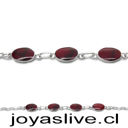 Pulsera plata chilena, Gema Jaspe