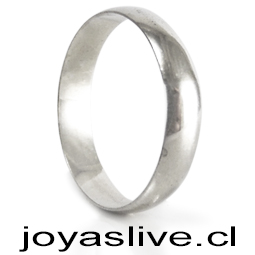 Anillo de Plata chilena 950 Argolla (medida 22)