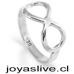 Anillo plata chilena 950, infinito (medida 14) 