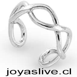 Anillo de plata chilena 950, Ondas infinitas AguPaz (Ajustable)