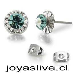 Aros plata chilena, piedra celeste