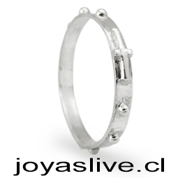  Anillo plata chilena 950, cruz (medida 18)
