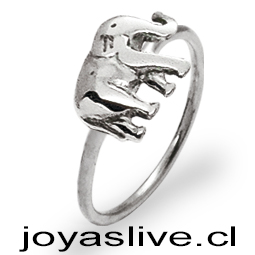 Anillo Plata chilena 950 Elefante (medida 12)