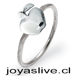 Anillo de Plata chilena 950 Manzana (medida 14)