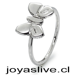 Anillo Plata chilena 950 Mariposa (medida 12)