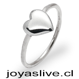 Anillo Plata chilena 950 Corazón (medida 16)