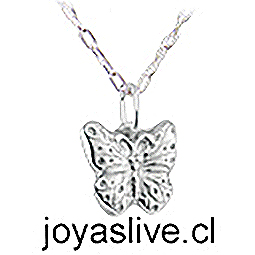 Collar de plata chilena 950 Mariposa 