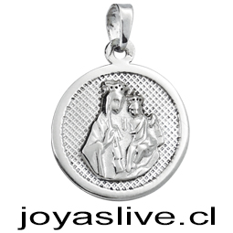  Dije Plata chilena 950 Virgen María y Niño Jesús  