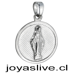 Dije Plata chilena 950 Virgen María 