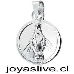 Dije Plata chilena 950 Virgen María 