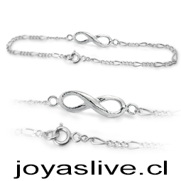 Pulsera plata italiana 925, Infinito 