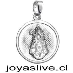 Dije  Plata Chilena950 Virgen María 