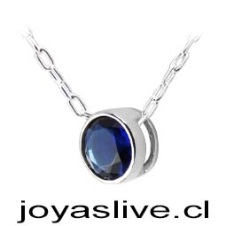 Collar Punto de Luz con Plata chilena 950 Azul