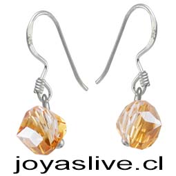 Aros de Plata chilena 950 Cristal fino Tornasol