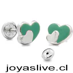 OFERTA Aros de Plata chilena 950 Corazones (sin cambio, sin devolución)