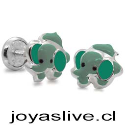 OFERTA  Aros de plata chilena 950, Elefantes. (sin cambio ni devolución)