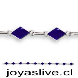 Pulsera plata chilena 950, Gema Sugilita.