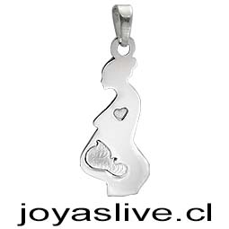 Dije de plata chilena 950, Corazón de Mamá.