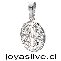Dije plata chilena 950, Mapuche Kultrún, Base Convexa