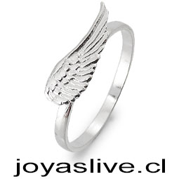 Anillo plata chilena 950, Ala de Ángel.