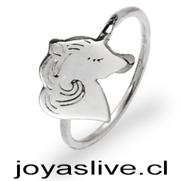 Anillo Plata chilena 950 Unicornio (medida 22)