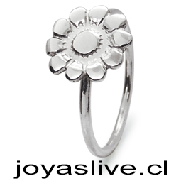 Anillo de Plata chilena 950 Margarita (medida 22)