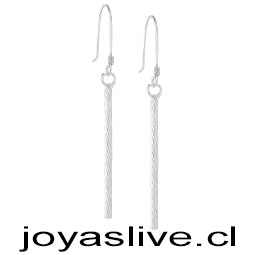 Aros de Plata chilena 950 Tubos Acanalados