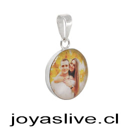 Dije Base de Plata chilena 950 Resina Fotográfica Mediana 2cm. Personaliza tu dije.