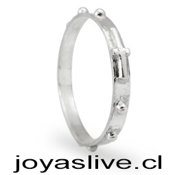 Anillo plata chilena 950, cruz (medida 12)
