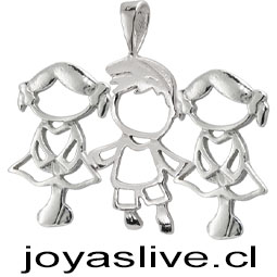 Dije de Plata chilena 950 3 Hermanos