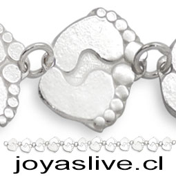 Pulsera Plata chilena 950, Pie