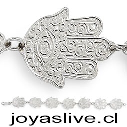 Pulsera Plata chilena 950, Mano de Fátima