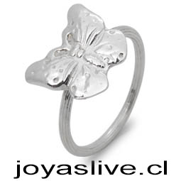 Anillo plata chilena 950, Mariposa ( medida 16)