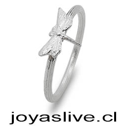 Anillo plata chilena 950, Libelula (medida 22)