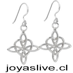 Aros de Plata chilena 950, Nudo de bruja. Protección