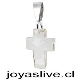 Dije Cruz Cristal fino, Valier de Plata