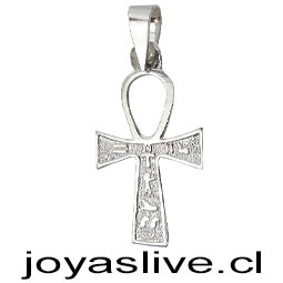 Dije Cruz Egipcia de plata chilena 950