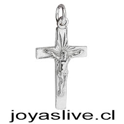 Dije Crucufijo de Jesús en plata chilena 950