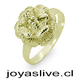 Anillo de Oro 18kl, Flor. (medida 18)  ( Peso aproximando, 2.8 gramos )