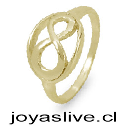 Anillo de Oro 18kl, Infinito. (medida 22) (Peso aproximando, 2 gramos)