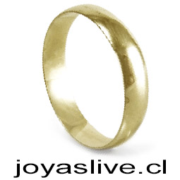 Anillo de Oro 18kl. Argolla  Matrimonio (medida 12) (Peso aproximando, 2.8 gramos)